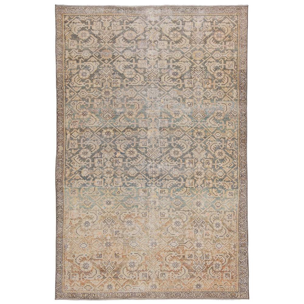 Luc Gold/Green 5 ft. x 8 ft. Bohemian Rectangle Area Rug
