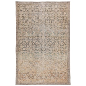 Luc Gold/Green 7 ft. 10 in. x 9 ft. 10 in. Bohemian Rectangle Area Rug
