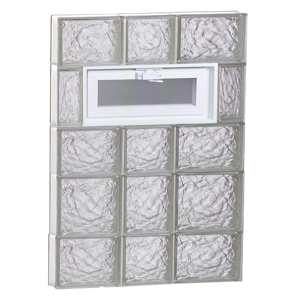21.25 in. x 32.75 in. x 3.125 in. Frameless Ice Pattern Vented Glass Block Window price history on PriceWatchPro