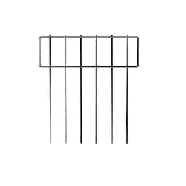 Oumilen 17 in. H x 10 ft. L Barrier Fence, Decorative Garden Fencing, Rustproof Metal Wire Garden Fence, T Shaped (10-Pack)