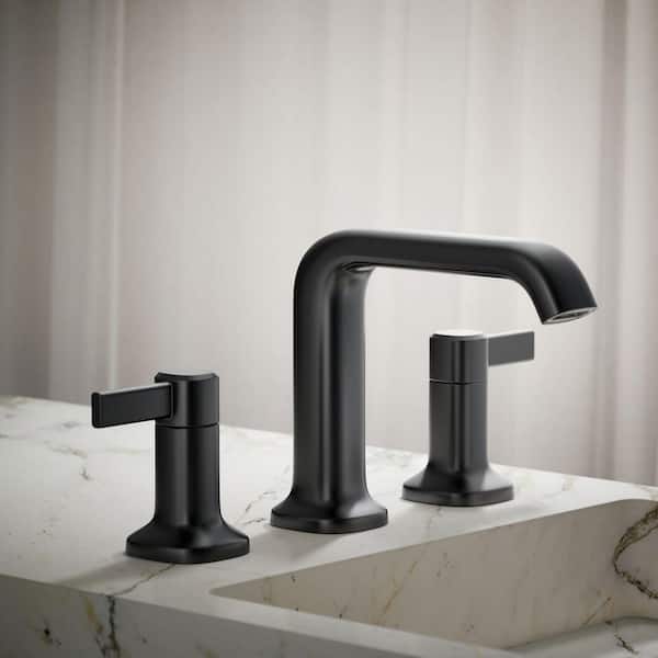 Ashan 8 in. Widespread 2-Handle Bathroom Faucet in Matte Black