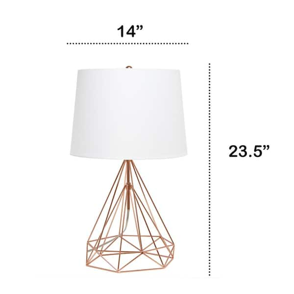 geometric rose gold lamp shade