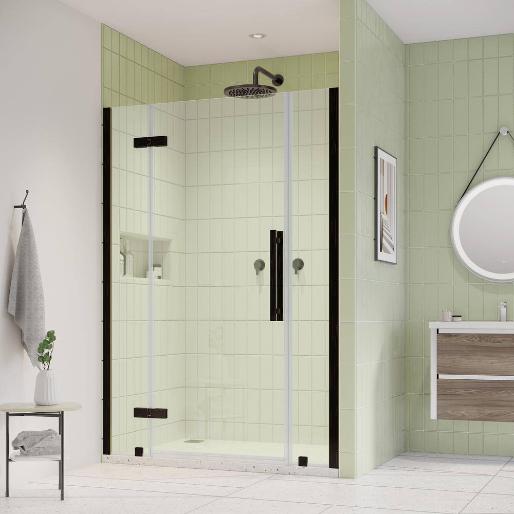 Tampa 48'' W 72'' H Oil Rubbed Bronze Frameless Shower Kit