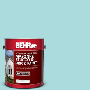 1 gal. #M460-2 Beachside Drive Satin Interior/Exterior Masonry, Stucco and Brick Paint