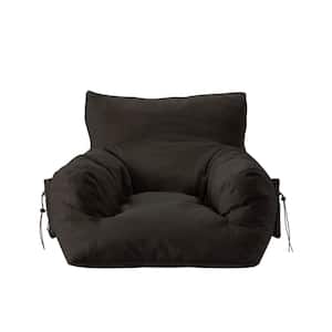 Comfy Brown Nylon Small (Under 30 in.) Bean Bag Arm Chair