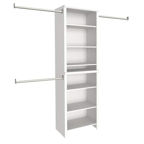 ClosetMaid Impressions Standard 60 in. W - 120 in. W White Wood Closet System