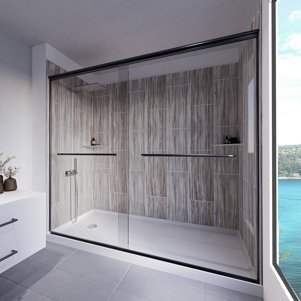 NuVo DriftwoodRainier 60 in. x 32 in. x 83 in. Base/Wall/Door