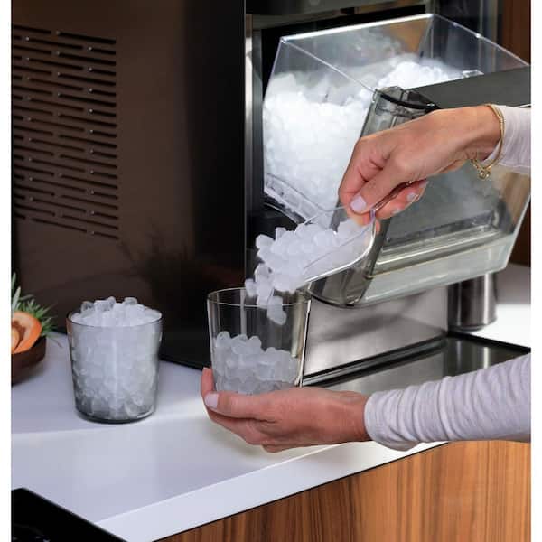 GE Profile Opal 1.0 Nugget Ice Maker with Side Tank| Countertop Pebble Ice  Maker | Portable Ice Machine Makes up to 34 lbs. of Ice Per Day | Stainless
