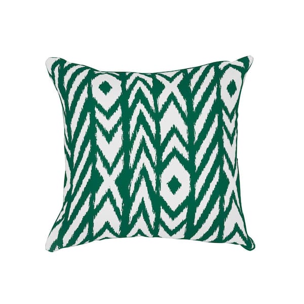Astella Fire Island Jade Square Accent Throw Pillow