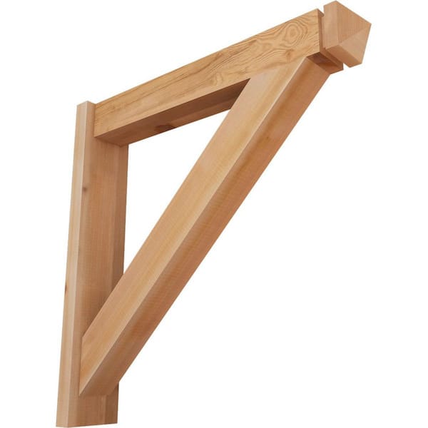 Ekena Millwork 6 in. x 30 in. x 30 in. Western Red Cedar Traditional Arts and Crafts Smooth Outlooker