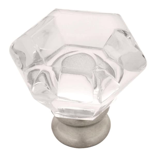 Liberty Liberty Faceted Acrylic 1-1/4 in. (32 mm) Satin Nickel and Crystal Cabinet Knob