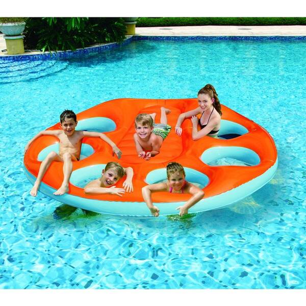 Blue Wave Party Island Inflatable Raft