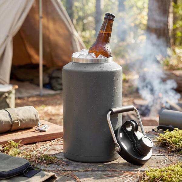 RoyalFord 1L Glass Vacuum Flask – Insulated Thermos Jug For Hot & Cold Drinks, Camping Mug