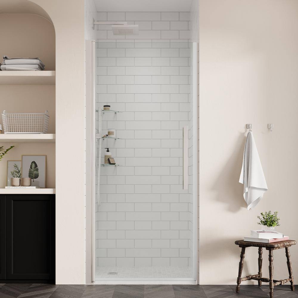 OVE Decors Pasadena 293/8 in. W x 72 in. H Pivot Frameless Shower Door