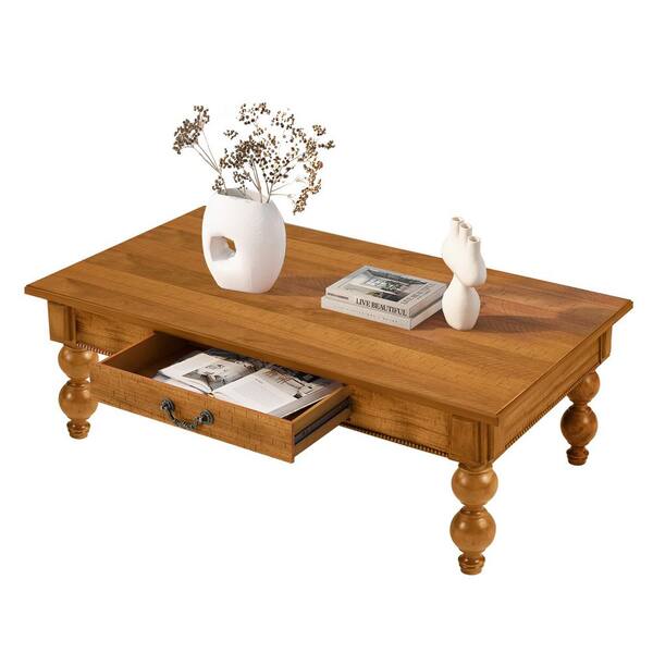 Noble House Hartwin Vintage 47 in. Natural Finish Rectangle MDF