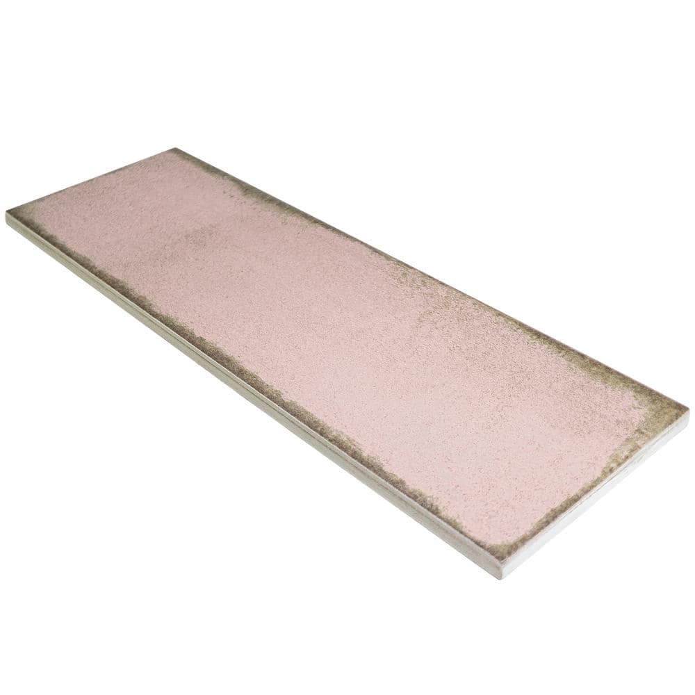 Coronado Polished Pink Ceramic 4x12 Subway Tile