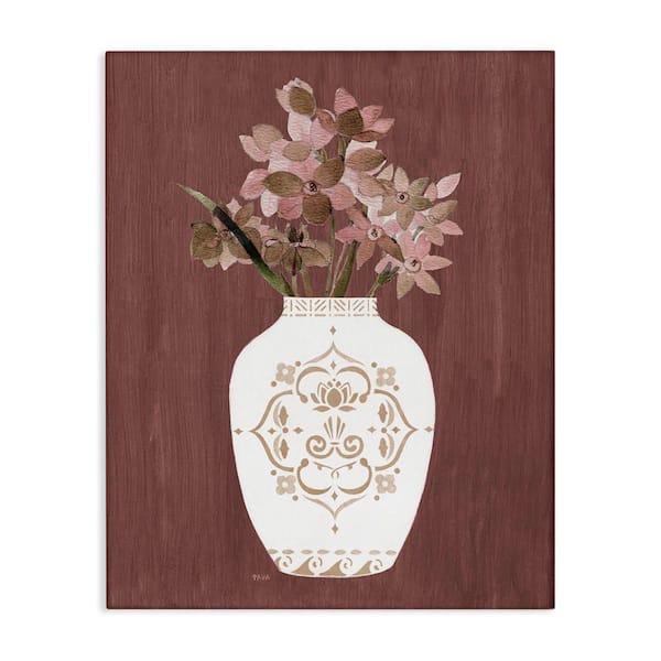 Stupell Industries Ornate Boho Vase by Janet Tava Unframed Nature Graphic Art Print 48 in. x 36 in.