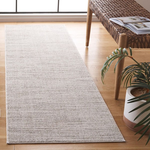 Dune Gray/Gray 2 ft. x 8 ft. Machine Washable Abstract Striped Runner Rug