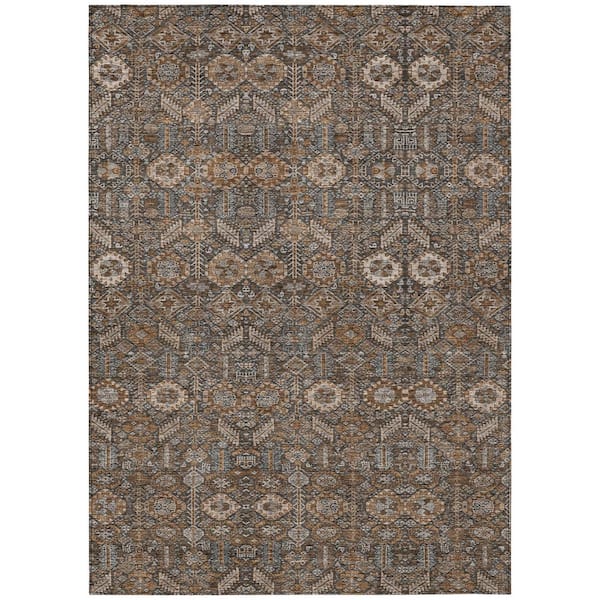 Addison Rugs Chantille ACN574 Chocolate 3 ft. x 5 ft. Machine Washable Indoor/Outdoor Geometric Area Rug