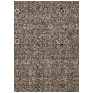 Chantille ACN574 Chocolate 5 ft. x 7 ft. 6 in. Machine Washable Indoor/Outdoor Geometric Area Rug