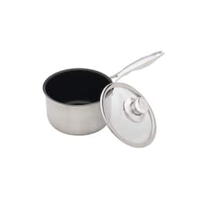 Nonstick Clad 2.1 Qt. Stainless Steel Saucepan with Lid