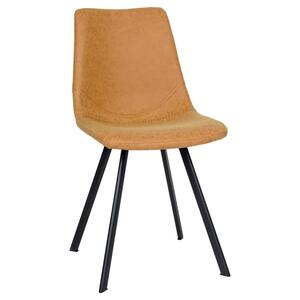 Markley Light Brown Faux Leather Dining Chair
