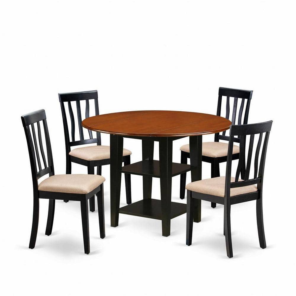 East West Furniture PLKE9-BCH-W 9 Piece Dining Table Set Includes An Oval Dining