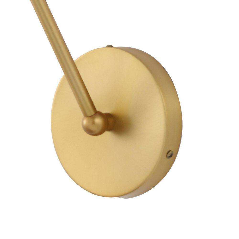 Alba Brass Gold 20'' Dimmable Frosted Glass LED Sconce