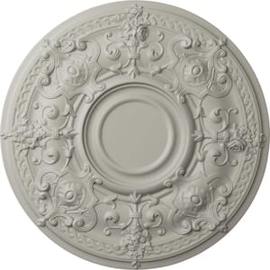 28-1/8 in. x 1-3/4 in. Oslo Urethane Ceiling Medallion (Fits Canopies up to 10-1/2 in.), Pot of Cream