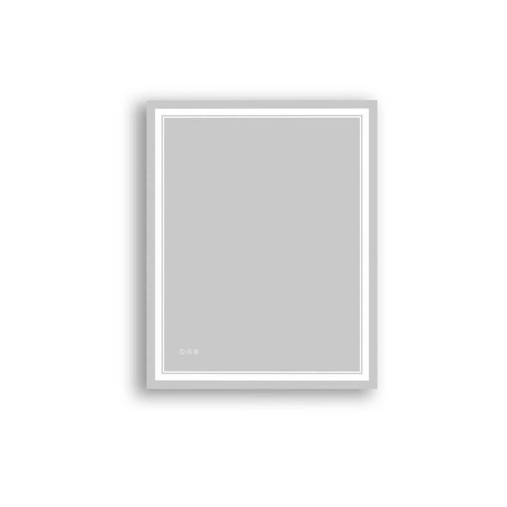 40 in. W x 32 in. H Rectangular Frameless Tempered Glass LED Wall Bathroom Vanity Mirror in White price history on PriceWatchPro