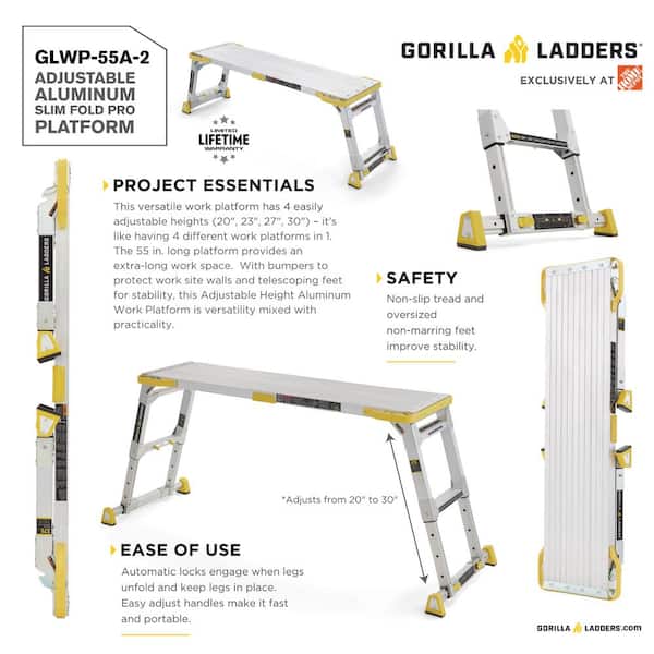 Height Adjustable Working Platform HAP - Wibe Ladders