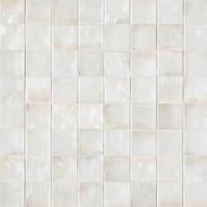 Take Home Sample - Perry Antique White 4 in. x 4 in. Glossy Ceramic Wall Tile