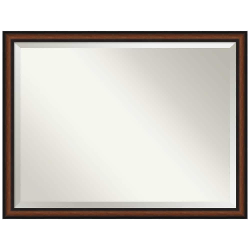 Medium Rectangle Walnut Cherry Beveled Glass Classic Mirror (33.5 in. H x 43.5 in. W) price history on PriceWatchPro