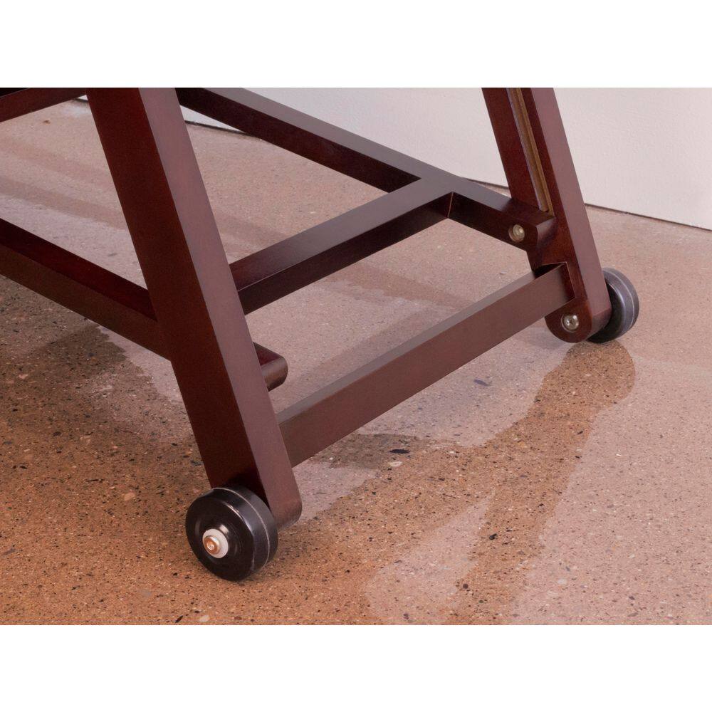 Espresso Adjustable Wooden Collapsible Pet Ramp with Rubber Soles