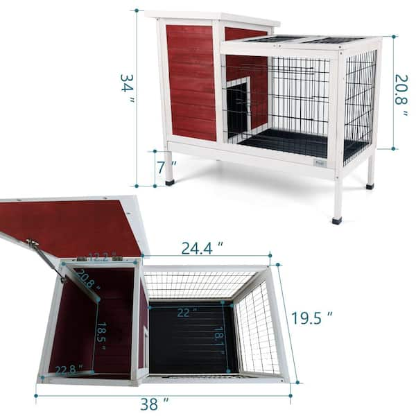 Guinea pig cage outlet with pull out tray