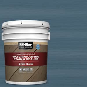 5 gal. #ST-107 Wedgewood Semi-Transparent Waterproofing Exterior Wood Stain and Sealer