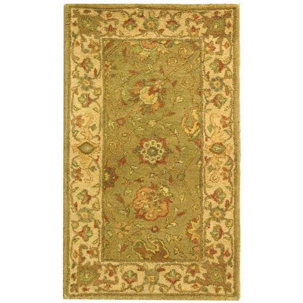 Antiquity Sage Doormat 2 ft. x 4 ft. Border Area Rug