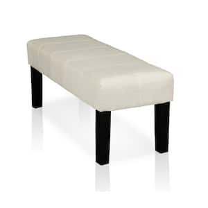 Sandor Ivory Fabric Upholstered 42 in. L x 17 in. W x 18 in. H Bench