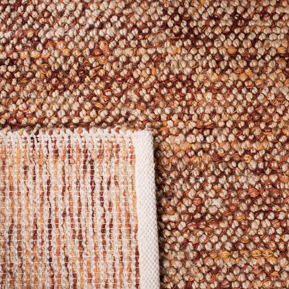 Bohemian Natural Rust Hand-Knotted Wool Area Rug - 4' x 6'