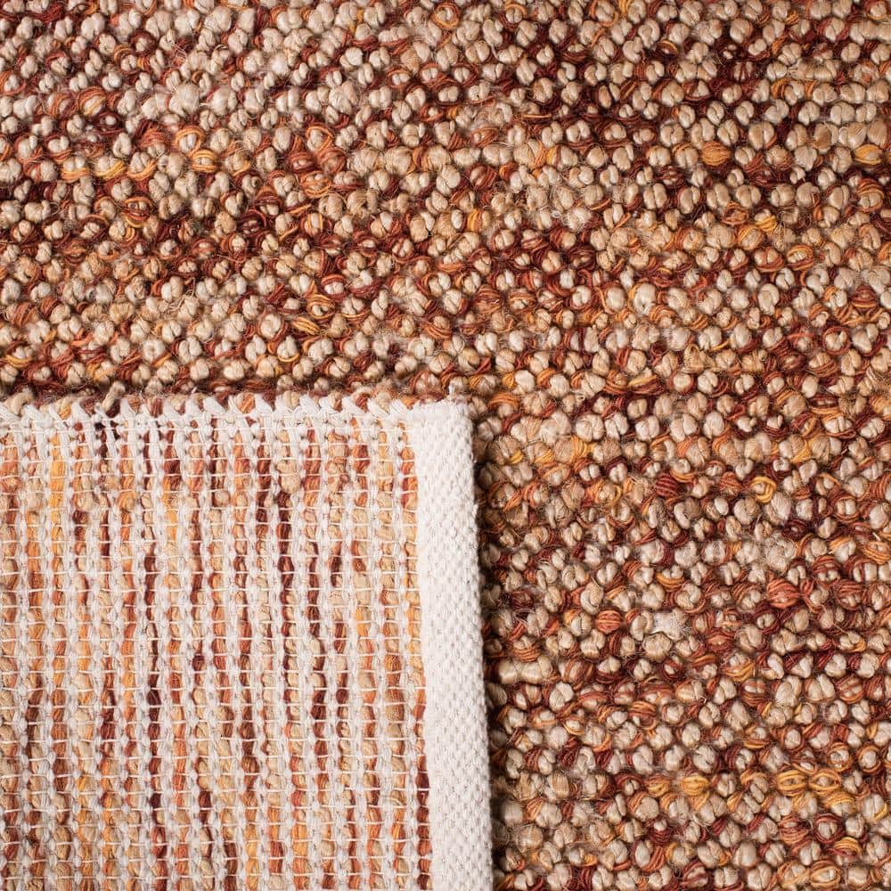 Hand-Knotted Red Wool Bohemian Reversible Area Rug