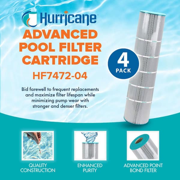 7 in. Dia Advanced Pool and Spa Filter Cartridge Replacement 4-Pack