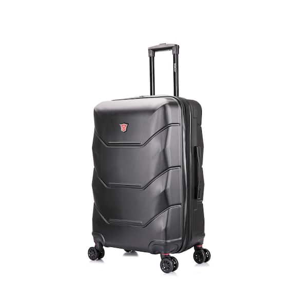 DUKAP Zonix 26 in. Black Lightweight Hardside Spinner Suitcase