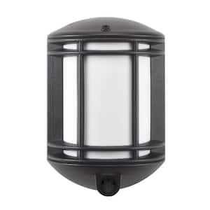 Cambridge Black Outdoor Motion-Sensing Integrated LED Wall Mount Sconce
