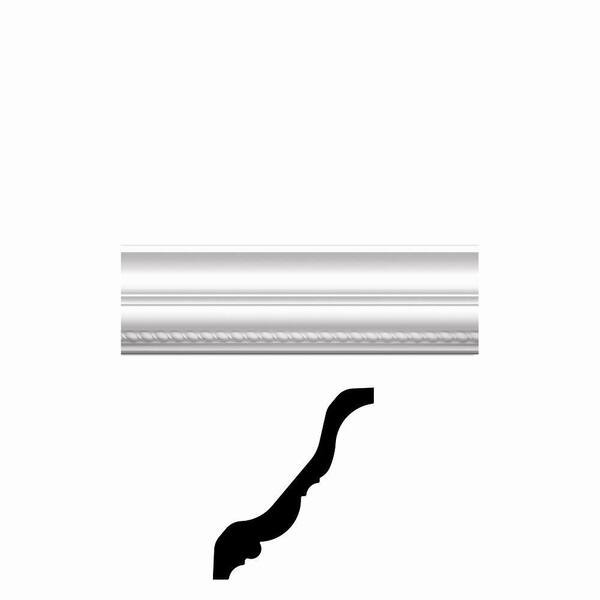 Focal Point 1 in. x 5-7/8 in. x 96 in. Primed Polyurethane Rope Crown ...