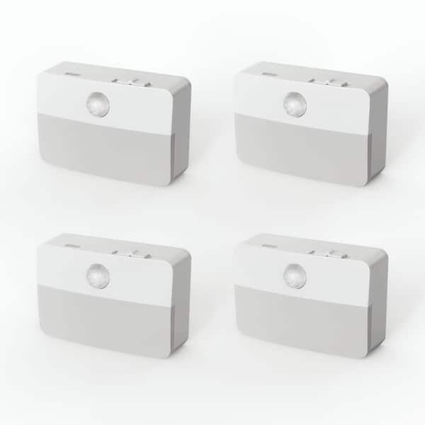 YANSUN 1-Light LED Motion Sensor Night Light, Rechargeable LED Night Light, 35LM Soft White for Stairs, Hallway[4-Pack]
