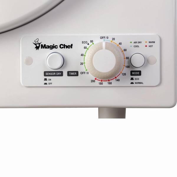 Magic Chef 3 5 Cu Ft White Compact Electric Dryer Mcsdry35w1 The Home Depot