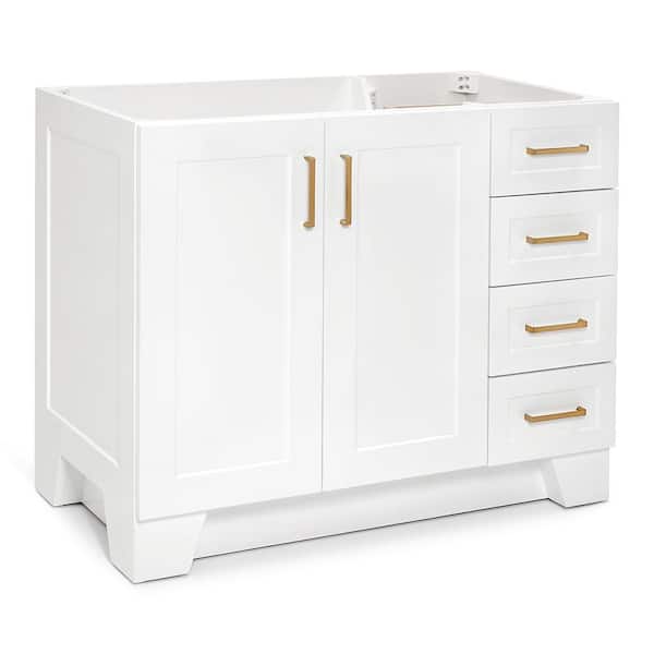 Taylor 42 in. W x 21.5 in. D x 34.5 in. H Freestanding Bath Vanity Cabinet Only in White