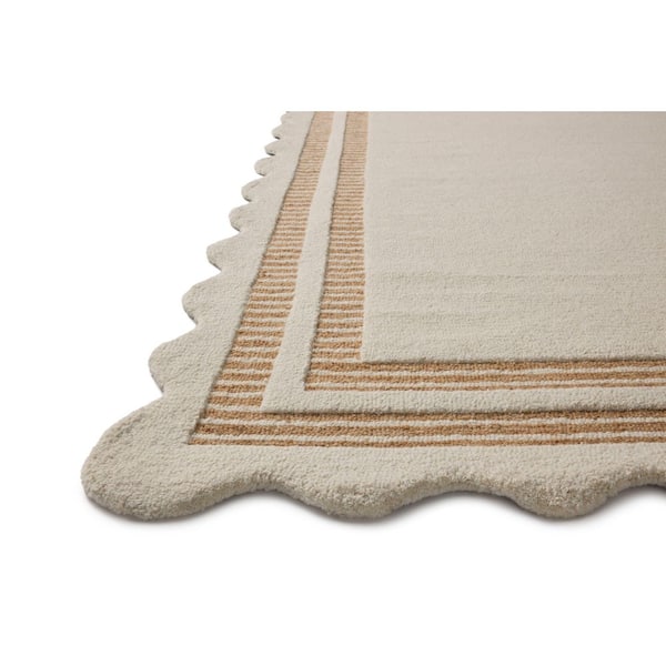 Chris Love Julia Scottie Ivory/Rust 7 ft. 9 in. x 9 ft. 9 in. Transitional Area Rug