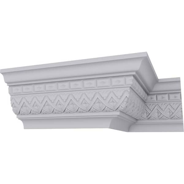 Ekena Millwork SAMPLE - 4-1/4 in. x 12 in. x 4-1/8 in. Polyurethane Dublin Crown Moulding
