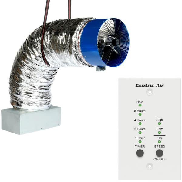 QA-Deluxe 6500 CFM Energy Efficient Whole House Fan Includes 2-Speed Wall Switch with Timer